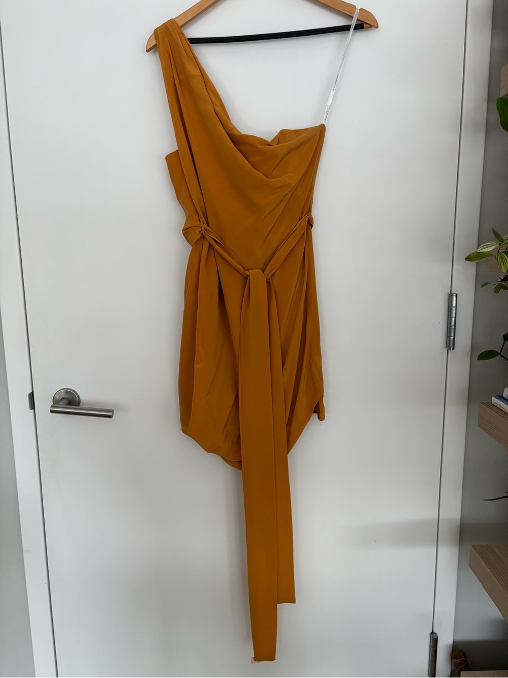 Zimmerman One-Shoulder Mustard Yellow Dress